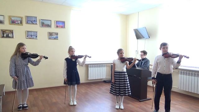 Квартет "Виолинки" "Детская школа искусств имени Ф.И.Шаляпина" "Мелодия дождя" "Полька Солнышко" смотреть онлайн