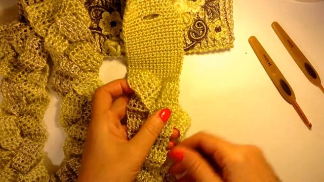 вязаное колье-шарф крючком смотреть онлайн