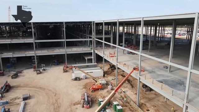 Tesla Terafactory Texas Update #130 in 4K: Framing In The Paint Shop Walls - 03/29/21 (5:00pm | 78° смотреть онлайн