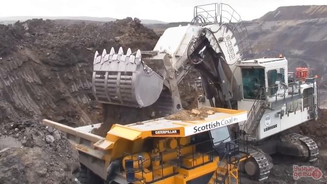 Спецтехника самая большая Карьерные работы Самосвал, бульдозер, экскаватор Развивающее видео смотреть онлайн