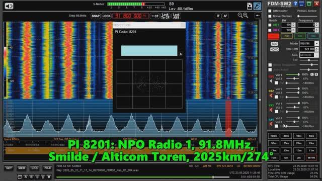 23.05.2020 11:26UTC, [Es], NPO Radio 1, Нидерланды, 91.8МГц, 2025км