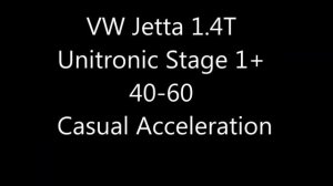 Volkswagen Jetta 1.4T Unitronic Stage 1+ --  40-60 Acceleration