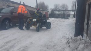 Китайский квадроцикл / Promax Wild 300 / Сырой снег / Дороги пали