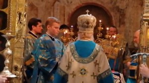 Патриаршая Праздничная служба в Благовещенском соборе Московского Кремля 07.04.2019.