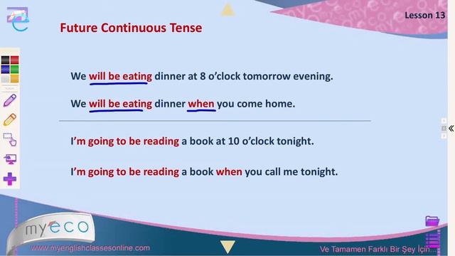 Intermediate Lesson 13: Future Continuous Tense┃İngilizce Gramer Konu Anlatımı | MyECO