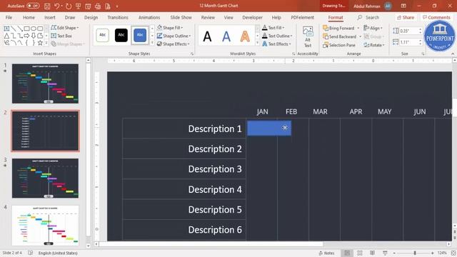 Create Gantt Chart easily in PowerPoint