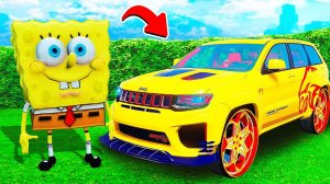 УГНАЛ ВСЕ СЕКРЕТНЫЕ МАШИНЫ ГУБКИ БОБА В ГТА 5 МОДЫ - УГОН МАШИН В GTA 5 MODS