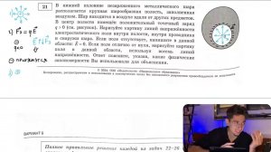 В нижней половине незаряженного металлического шара располагается крупная шарообразная полость - №