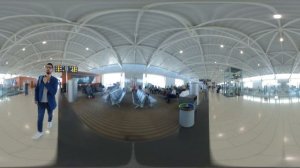 360° VR Inside Larnaca Airport Walking Tour International Travel Cyprus 6K 3D Virtual Reality HD 4K