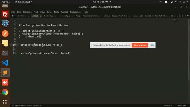 Hide Navigation Bar in React Native | React Native Tutorial смотреть онлайн