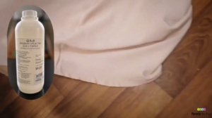 Стираем пятна от дождя на бело-кремовом платье, гель для стирки RTB