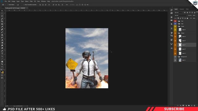PUBG Tournament Poster Tutorial  Photoshop  Tamil  Free Poster Template  PT90