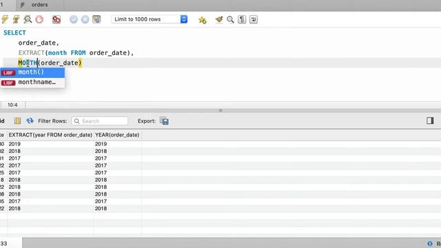 MySQL Practice: Extract Year, Month, Day, Quarter, Weekday смотреть онлайн