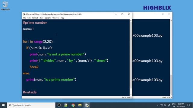What is Prime Number ? | Python program to find prime number or not | #ppe103 | Highblix