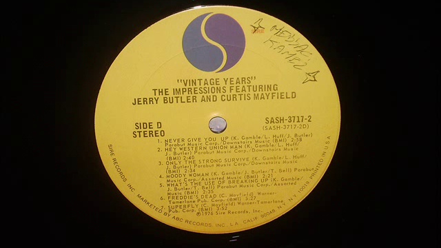 THE IMPRESSIONS & JERRY BUTLER  -  only the strong survive