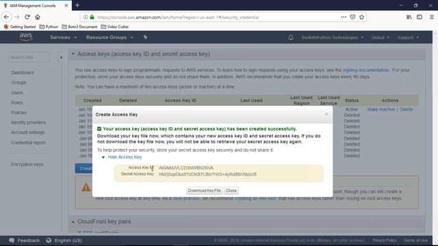 Basic steps to work with AWS services using boto3 смотреть онлайн
