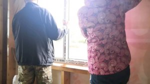 Окна в каркасной бане. День 37.