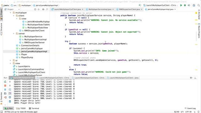 FUN mit FOPT #21 - Ein Tetris-Clon in Java - Der Multiplayermodus (7/7) - Client 3 смотреть онлайн