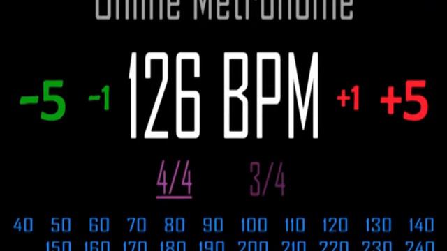 Metronomo Online - Online Metronome - 126 BPM 4/4 смотреть онлайн