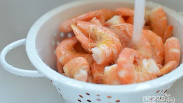 Лёгкий салат из креветок