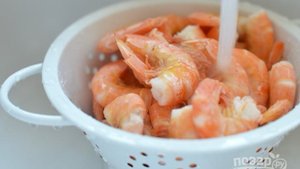 Лёгкий салат из креветок