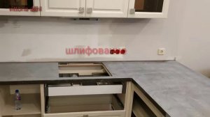 Монтаж столешницы из искусственного камня.