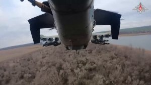 Боевая работа вертолетов Ка-52 и Ми-28