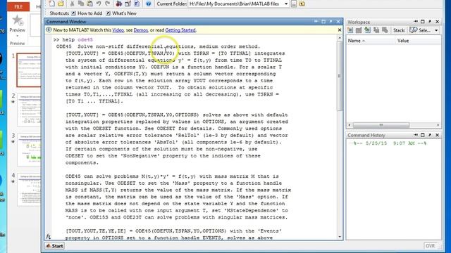 Matlab ode45 смотреть онлайн