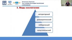 Человек как предмет воспитания и образования