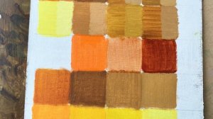 Масляные краски. Оранжевый травертин. Кадмий оранжевый.  Марс оранжевый.