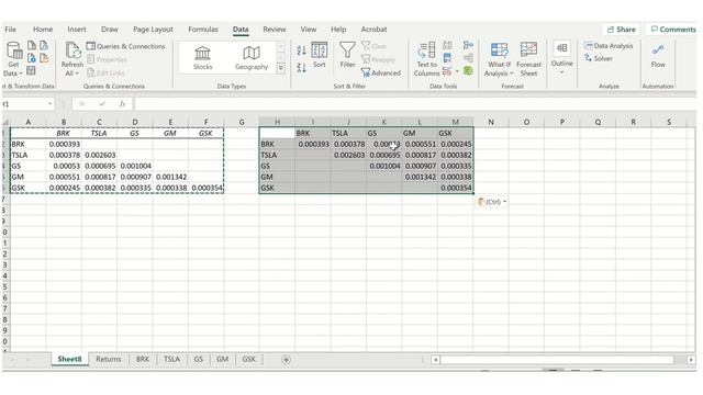 Covariance Matrix in Excel Tutorial