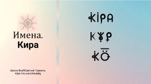 Кира. Имена. ВсеЯСветная Грамота
