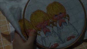 Почти идеальный схема.Французский узелок,бэк стич,окантовка .