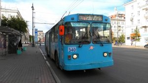 Троллейбус Екатеринбурга ЗиУ-682 (ВМЗ) борт. №340 маршрут №5 на остановке "Азина"