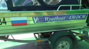 Подготовка и установка ходового тента лодки.
