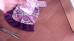 Пришиваем пояс к фартуку