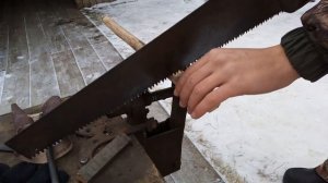 Нож из рамной пилы / The knife of frame saws with their hands