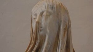 Вуали в скульптуре из мрамора.