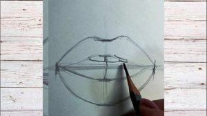 Как нарисовать губы за 2 минуты.Легкий и быстрый скетч.Рисуем поэтапно губы.Как научиться рисовать.
