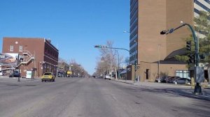 Downtown Lethbridge Alberta Canada - Driving in Town/City - Tour