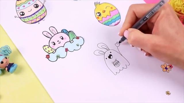 Loom Planet! Как нарисовать КАВАЙНЫЕ РИСУНКИ на Пасху _ 5 Kawaii картинки для наклеек, для срисовки смотреть онлайн