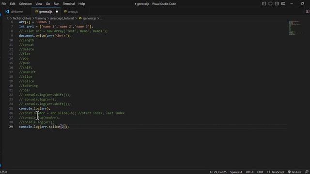 Javascript Tutorial In Hindi For Beginners Part #24 | Javascript Array Method | Slice | Splice