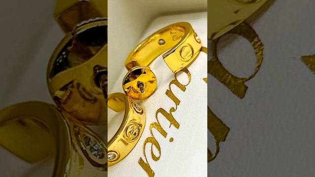 Кольцо серьги Картье Cartier Vgold