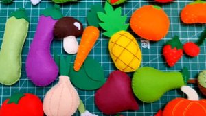 Обзор: Овощи и фрукты из фетра. Felt fruits and vegetables