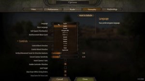 Как изменить язык в Mount & Blade II Bannerlord