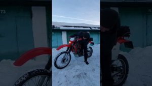 Honda XR650R холодный старт зимой