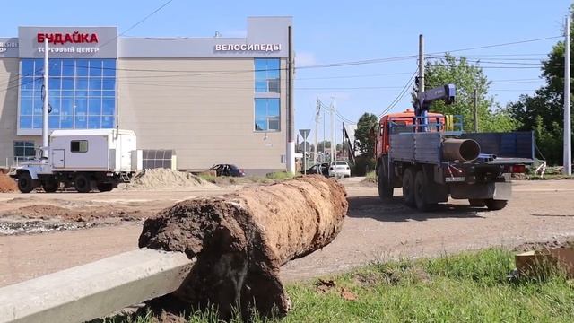 ПАО "Дорисс" ведет переустройство транспортного кольца на ул.Гражданская в Чебоксарах смотреть онлайн