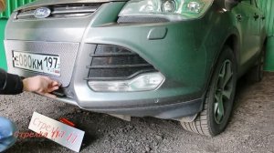 Защита радиатора Premium FORD KUGA II 2013-н.в. (Хром) - strelka11.ru