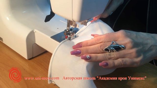 Как сделать подгибку низа изделия (Лапка для подгибки - улитка)