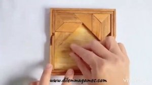 14 PUZZLE, a tangram like Spacial wooden brain teaser by DILEMMA GAMES